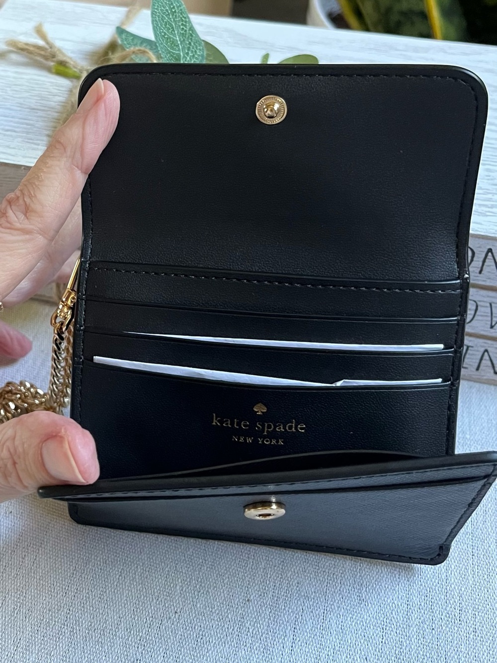 NWT Kate Spade Madison Small Wallet on a Chain-Genuine Leather - Picture 5 of 7
